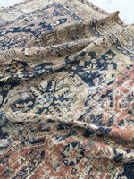 5’1 x 8’1 Antique Soumak flat weave rug - Blue Parakeet Rugs
