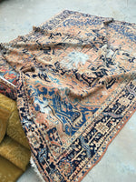 7’6 x 10’6 pastel Antique Persian Heriz (#837) - Blue Parakeet Rugs