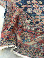 7'10" x 9'10" Antique Persian Mahal Rug - Blue Parakeet Rugs