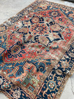 8'4 x 11'7 Antique Tribal Mountain rug #2070 / 8x12 Vintage Rug - Blue Parakeet Rugs