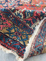 6’6 x 9’2 Beautiful and Bold tribal Heriz rug (#1086) - Blue Parakeet Rugs
