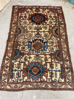 4’4 x 6’7 Antique Persian Malayer rug #2011 - Blue Parakeet Rugs