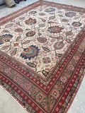 9'2  x 11'9 Vintage Samarkand Rug (#1109ML) - Blue Parakeet Rugs