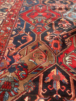 11x15 Antique Palatial Persian Bakhtiari rug vintage rug - Blue Parakeet Rugs
