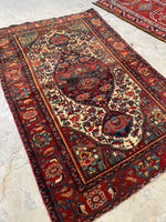4’3 x 6’5 Antique Persian Malayer #235 / Small Vintage  Rug - Blue Parakeet Rugs