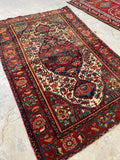 4’3 x 6’5 Antique Persian Malayer #235 / Small Vintage  Rug - Blue Parakeet Rugs