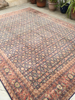 8’1 x 11’2 Antique Persian Tabriz Rug (#1048) - Blue Parakeet Rugs