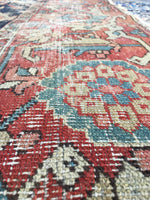 8'8 x 12'2 Rusty n Worn Serapi Heriz Rug - Blue Parakeet Rugs