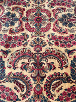 12x20 Ivory Persian Kerman Rug / #JLrug - Blue Parakeet Rugs