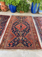 3’4 x 5’8 Antique Persian rug #2600ML - Blue Parakeet Rugs