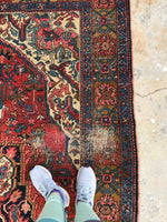 6’6 x 9’2 Beautiful and Bold tribal Heriz rug (#1086) - Blue Parakeet Rugs