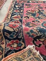 2’3 x 2’10 Antique Persian Scatter Rug #2489 / 2x3 vintage rug - Blue Parakeet Rugs