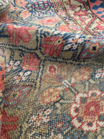 3’1 x 15’9 Antique Persian Camel Hair Serab Runner #2406ML - Blue Parakeet Rugs