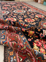 7' x 14'9" Antique Persian Bakhtiari / Long and Narrow Rug - Blue Parakeet Rugs