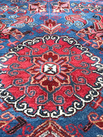 8’ x 10’8 Antique Heriz Rug / Large Vintage Rug (#1098) - Blue Parakeet Rugs