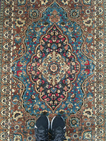 4’5 x 6’1 Late 19th Century Haji Jalili Tabriz rug (#1288ML) - Blue Parakeet Rugs