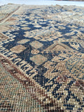 4’5 x 6’ Rug / 4x6 Antique Rug / Vintage Tribal Rug - Blue Parakeet Rugs