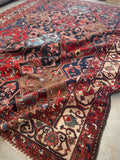 11x15 Antique Palatial Persian Bakhtiari rug vintage rug - Blue Parakeet Rugs