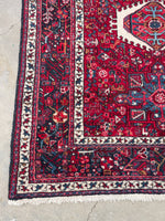 5’2 x 12’8 Vintage Persian Gharajeh Runner #2353 / 5x13 Vintage Runner - Blue Parakeet Rugs