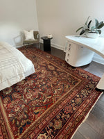 7'9 x 11'5 Antique 1920s Mahal village rug (#606) - Blue Parakeet Rugs
