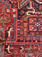 7’10 x 10’8 Antique Persian Heriz #2366 - Blue Parakeet Rugs