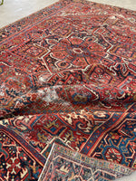 7’10 x 10’8 Antique Persian Heriz #2366 - Blue Parakeet Rugs