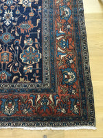 8'6 x 11' Antique 1920s Rug (#1140) - Blue Parakeet Rugs