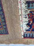 6'4" x 11' Antique Camel Hair Serab Rug - Blue Parakeet Rugs