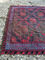 7’2 x 11’5 Antique Soumak flat weave rug - Blue Parakeet Rugs