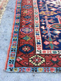 3’5 x 3’11 Antique Heriz - Blue Parakeet Rugs