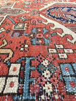3’8 x 4’6 Antique Persian Heriz Jr (#978) - Blue Parakeet Rugs