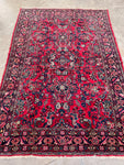 7’1 x 9’9 Antique Persian Dargazin Rug #2354 / 7x10 vintage rug - Blue Parakeet Rugs