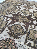3'10 x 4'7 Antique Caucasian Rug - Blue Parakeet Rugs