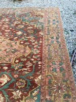 9'2 x 11'5 finely woven antique Persian Malayer (#1090ML) - Blue Parakeet Rugs