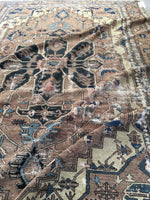 9’6 x 13’4 antique Persian Serapi (#1145) - Blue Parakeet Rugs