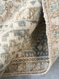 8’10 x 12’ Muted Vintage Persian Heriz Rug / 9x12 Large Vintage Rug (#1129) - Blue Parakeet Rugs