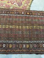 4’2 x 11’3 Antique Kurdish Runner(#1044) - Blue Parakeet Rugs