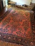10'5 x 16'1 oversize antique Persian Lilihan rug (#1020) - Blue Parakeet Rugs