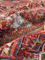 7’10 x 10’8 Antique Persian Heriz #2366 - Blue Parakeet Rugs