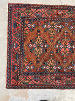 3’3 x 4’6 Antique Persian Malayer #2427 - Blue Parakeet Rugs