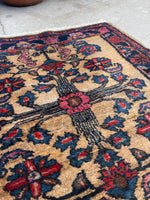 2’3 x 2’9 Antique Lilihan #2422 / Antique Oriental Rug Runner - Blue Parakeet Rugs
