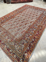 6x9 Antique Persian Paisley Mahal Rug #2182 - Blue Parakeet Rugs