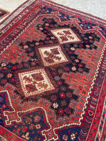 5’1 x 6’6 Antique Persian Afshar Rug (#1295) - Blue Parakeet Rugs