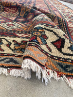 3'9" x 12'9" Kurdish Runner #2274 / Antique Runner / rug runner / Oriental Rug - Blue Parakeet Rugs