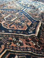 5’7 x 7’ Antique Shiraz Tribal Rug (#1376) - Blue Parakeet Rugs