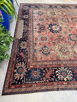 9’6 x 12’8 Antique Persian Mahal Rug #2559ML - Blue Parakeet Rugs