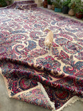 12x20 Ivory Persian Kerman Rug / #JLrug - Blue Parakeet Rugs