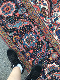 8'4" x 11'2" Antique Heriz Rug - Blue Parakeet Rugs