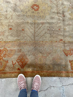 8’1 x 11’1 Antique 19th Century Rug # 2404ML / Large Vintage Rug / Neutral Rug / Beige Rug - Blue Parakeet Rugs