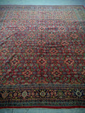 10'3 x 11’7 Antique 1920s village rug (#1371) - Blue Parakeet Rugs